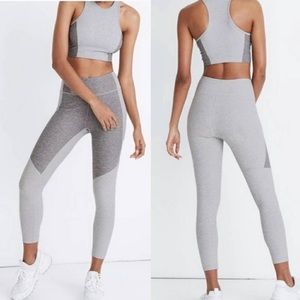 Outdoor Voices Warmup Compression 3/4 Legging Gray Grey Two Tone